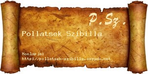 Pollatsek Szibilla névjegykártya